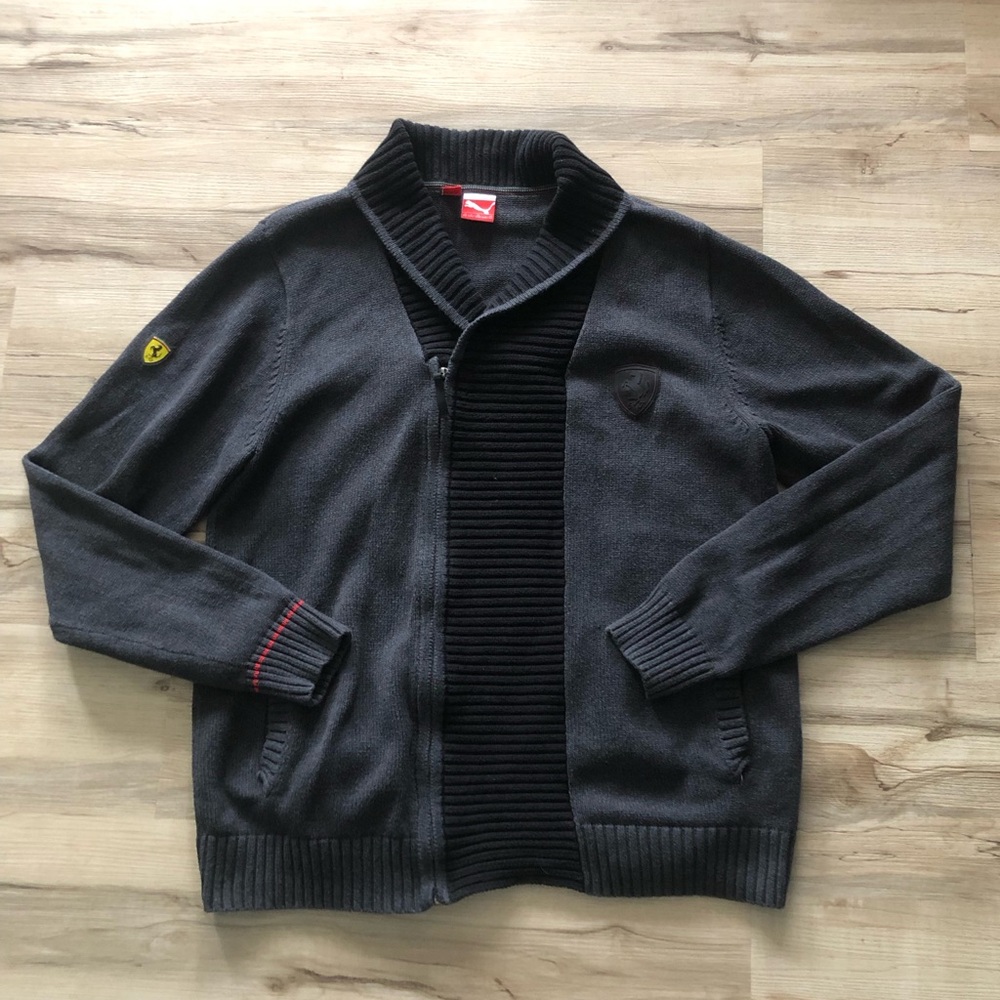 Puma Charcoal Cardigan Sweater